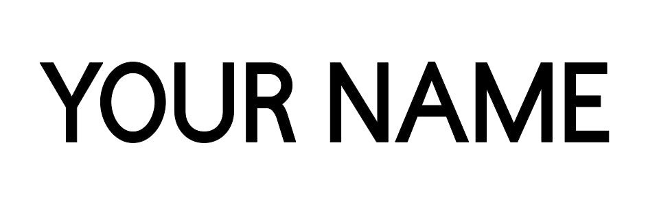 Name decal shipping included