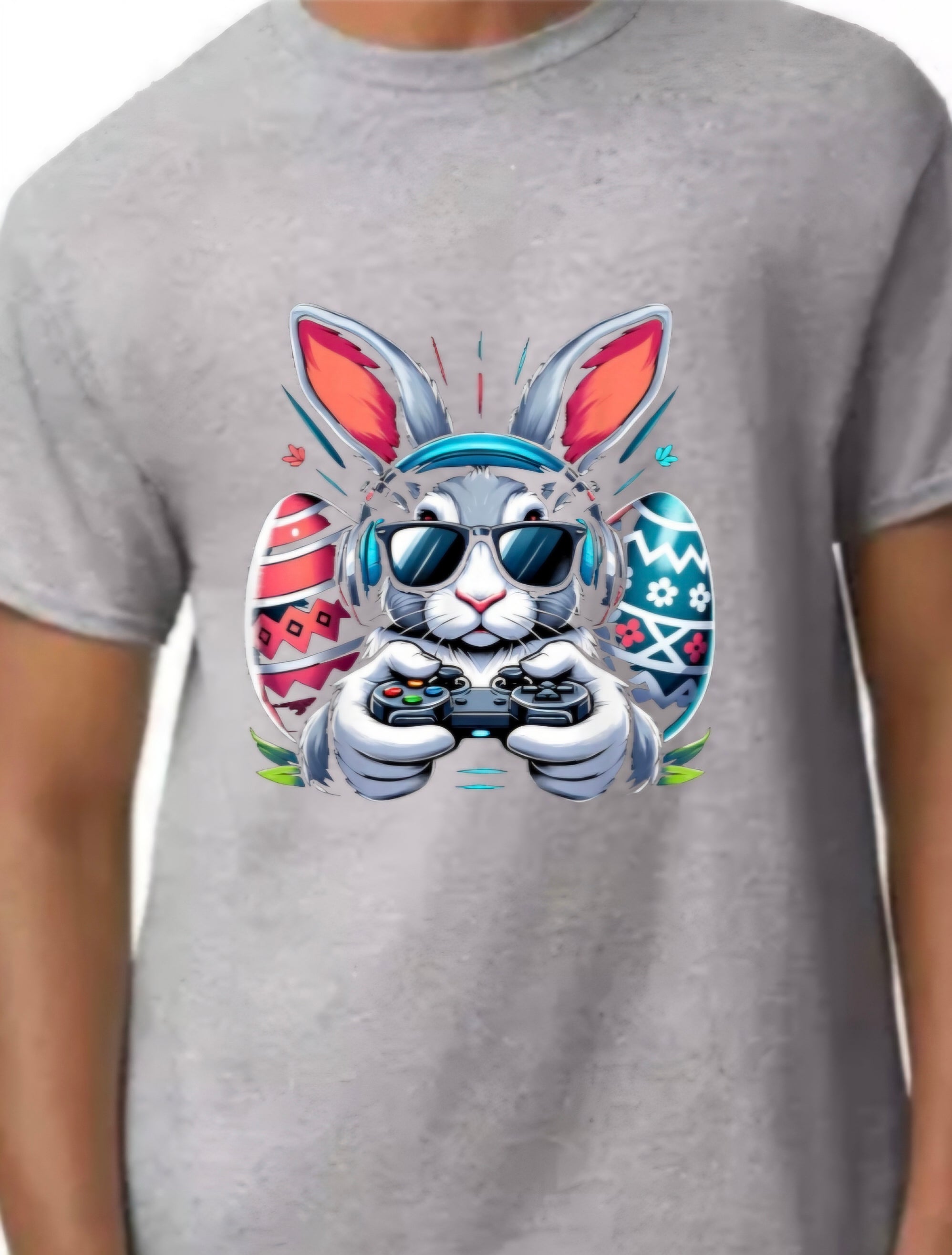 Gamer bunny adult male shirt shipping included
