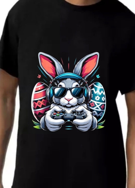 Gamer bunny adult male shirt shipping included