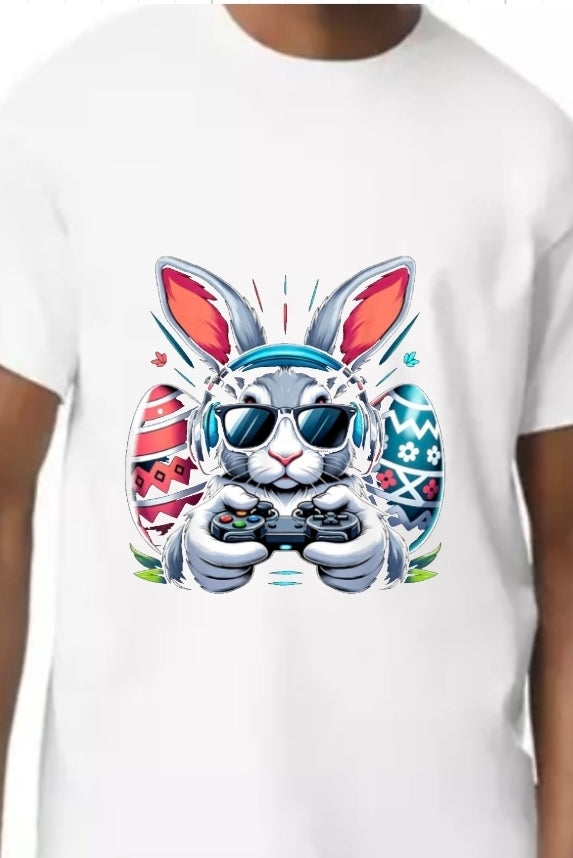 Gamer bunny adult male shirt shipping included